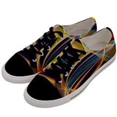 Lines Stripes Colorful Abstract Background Color Men s Low Top Canvas Sneakers by Vaneshart