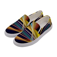 Lines Stripes Colorful Abstract Background Color Women s Canvas Slip Ons by Vaneshart