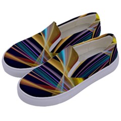 Lines Stripes Colorful Abstract Background Color Kids  Canvas Slip Ons by Vaneshart