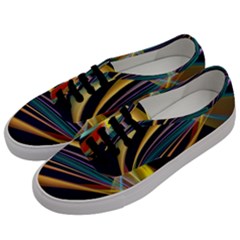 Lines Stripes Colorful Abstract Background Color Men s Classic Low Top Sneakers by Vaneshart