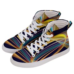 Lines Stripes Colorful Abstract Background Color Men s Hi-top Skate Sneakers by Vaneshart