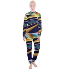 Lines Stripes Colorful Abstract Background Color Women s Lounge Set by Vaneshart