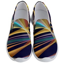 Lines Stripes Colorful Abstract Background Color Men s Lightweight Slip Ons by Vaneshart