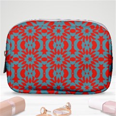 Seamless Geometric Pattern In A Red Make Up Pouch (small) by Vaneshart