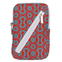 Seamless Geometric Pattern In A Red Belt Pouch Bag (small)