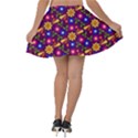 Flowers Patterns Multicolored Vector Velvet Skater Skirt View2