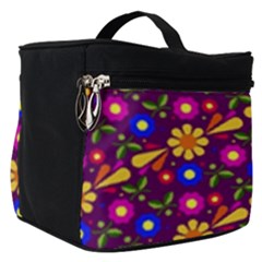 Flowers Patterns Multicolored Vector Make Up Travel Bag (small)