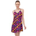 Flowers Patterns Multicolored Vector Summer Time Chiffon Dress View1