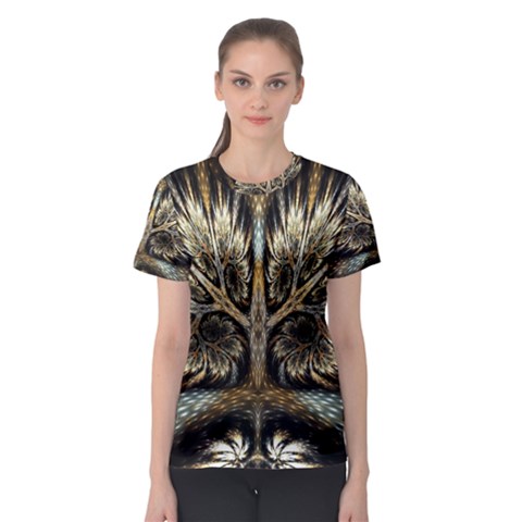 Roots Abstract Sectors Layers Colors Women s Sport Mesh Tee by Vaneshart