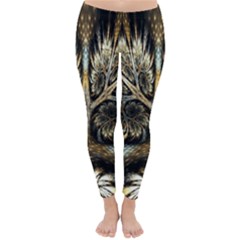 Roots Abstract Sectors Layers Colors Classic Winter Leggings by Vaneshart