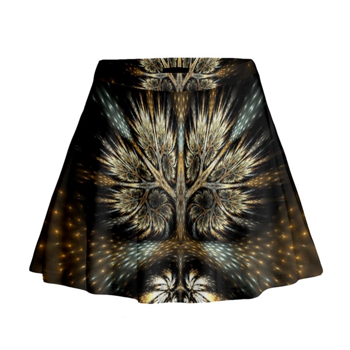 Roots Abstract Sectors Layers Colors Mini Flare Skirt