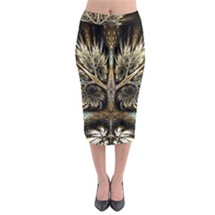 Roots Abstract Sectors Layers Colors Midi Pencil Skirt by Vaneshart