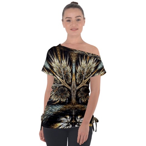 Roots Abstract Sectors Layers Colors Tie-up Tee by Vaneshart