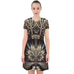 Roots Abstract Sectors Layers Colors Adorable In Chiffon Dress by Vaneshart