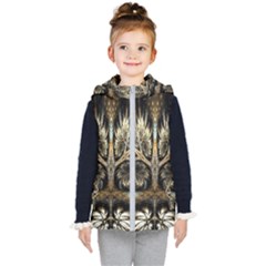 Roots Abstract Sectors Layers Colors Kids  Hooded Puffer Vest by Vaneshart