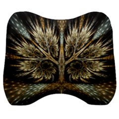 Roots Abstract Sectors Layers Colors Velour Head Support Cushion by Vaneshart