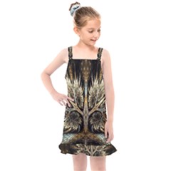 Roots Abstract Sectors Layers Colors Kids  Overall Dress by Vaneshart