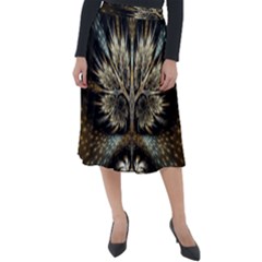 Roots Abstract Sectors Layers Colors Classic Velour Midi Skirt  by Vaneshart