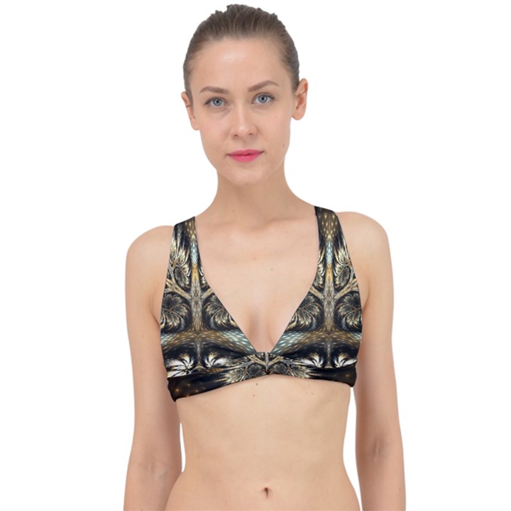 Roots Abstract Sectors Layers Colors Classic Banded Bikini Top