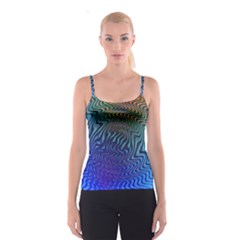 Abstract Circles Lines Colorful Spaghetti Strap Top by Vaneshart