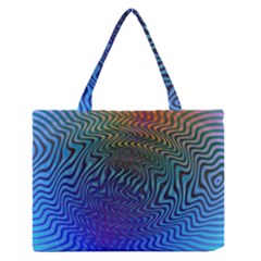 Abstract Circles Lines Colorful Zipper Medium Tote Bag by Vaneshart