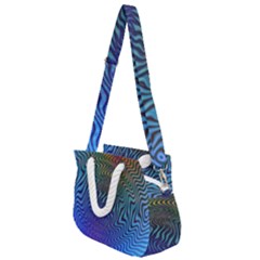 Abstract Circles Lines Colorful Rope Handles Shoulder Strap Bag