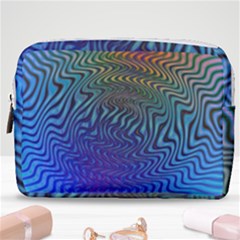 Abstract Circles Lines Colorful Make Up Pouch (medium) by Vaneshart