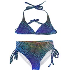 Abstract Circles Lines Colorful Kids  Classic Bikini Set by Vaneshart