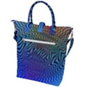 Abstract Circles Lines Colorful Buckle Top Tote Bag View2