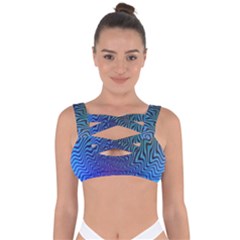 Abstract Circles Lines Colorful Bandaged Up Bikini Top by Vaneshart