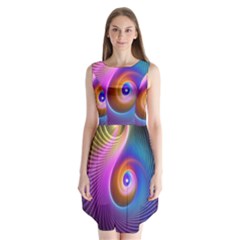 3d Abstract Fractal Bright Sleeveless Chiffon Dress   by Vaneshart