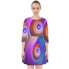 3d Abstract Fractal Bright Smock Dress by Vaneshart