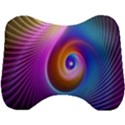 3d Abstract Fractal Bright Head Support Cushion View1