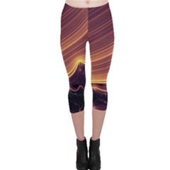 Lines Stripes Background Abstract Capri Leggings  by Vaneshart