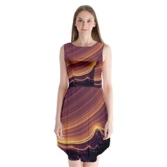 Lines Stripes Background Abstract Sleeveless Chiffon Dress   by Vaneshart