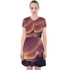 Lines Stripes Background Abstract Adorable In Chiffon Dress by Vaneshart