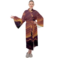 Lines Stripes Background Abstract Maxi Velour Kimono