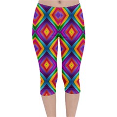 Abstract-b-1 Velvet Capri Leggings 