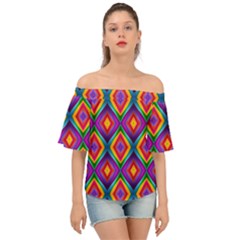 Abstract-b-1 Off Shoulder Short Sleeve Top by ArtworkByPatrick