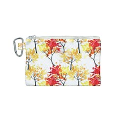 Watercolor Painting Autumn Illustration Autumn Tree Canvas Cosmetic Bag (small) by Vaneshart