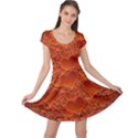 Heart Orange Texture Many Cap Sleeve Dress View1