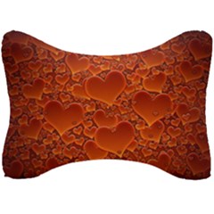 Heart Orange Texture Many Seat Head Rest Cushion by Vaneshart