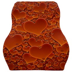 Heart Orange Texture Many Car Seat Velour Cushion 