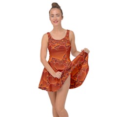 Heart Orange Texture Many Inside Out Casual Dress by Vaneshart