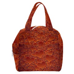 Heart Orange Texture Many Boxy Hand Bag