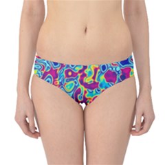 Ripple Motley Colorful Spots Abstract Hipster Bikini Bottoms by Vaneshart