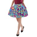 Ripple Motley Colorful Spots Abstract A-Line Pocket Skirt View1