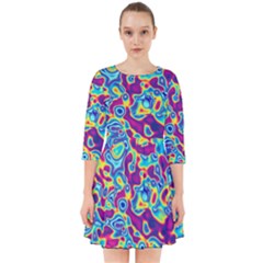 Ripple Motley Colorful Spots Abstract Smock Dress by Vaneshart