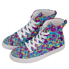 Ripple Motley Colorful Spots Abstract Men s Hi-top Skate Sneakers