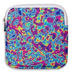 Ripple Motley Colorful Spots Abstract Mini Square Pouch by Vaneshart